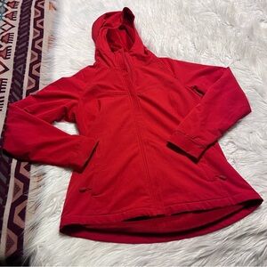 Kirkland Signature Women's Red Fleece lined water resistant hooded Jacket